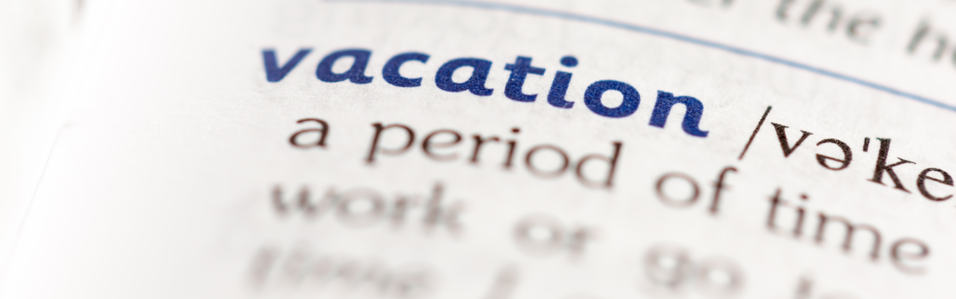 vacation written