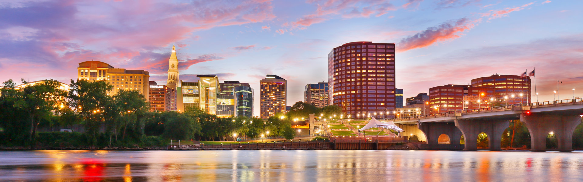 The skyline of Hartford